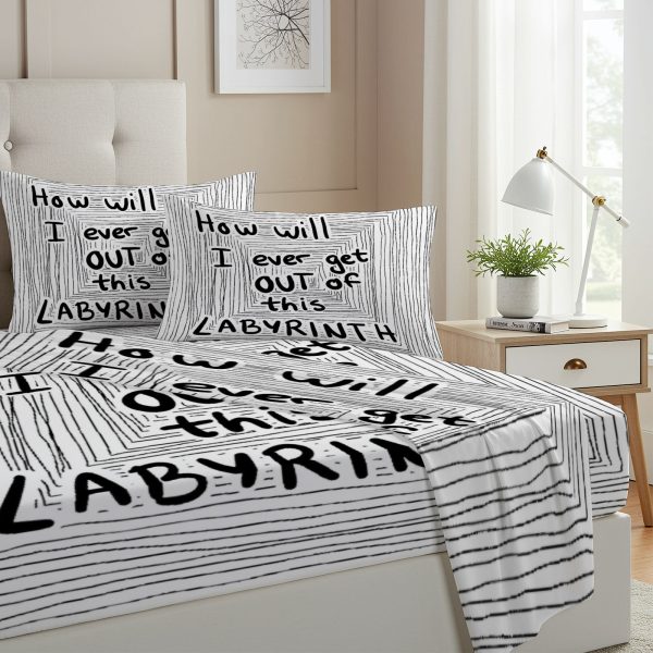 ZapMerch Twin Size Fantasy Film Fitted Sheet Film Bed Flat Sheets Bedding Set Deep Pockets Up To 16" Bedroom Decor With 1 Pillow Sham SC00439-009