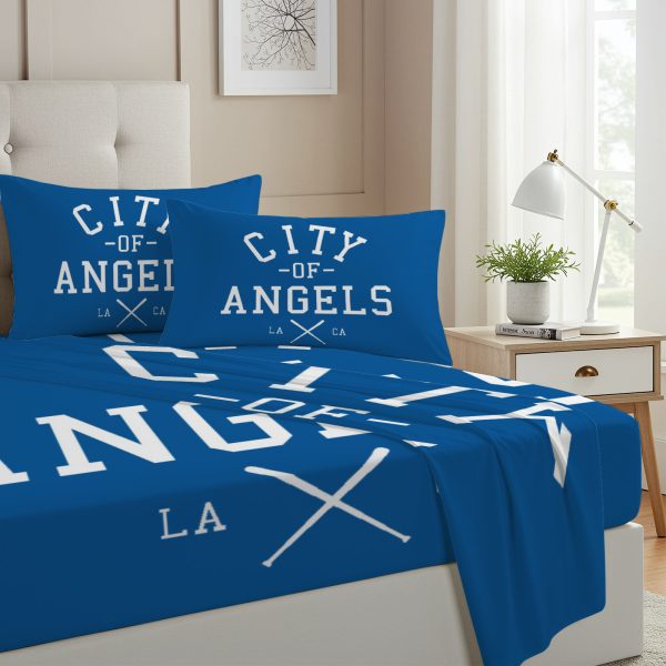 ZapMerch Twin Size La Legends Fitted Sheet The Bums Bed Flat Sheets Bedding Set Deep Pockets Up To 16" Bedroom Decor With 1 Pillow Sham SC00442-009