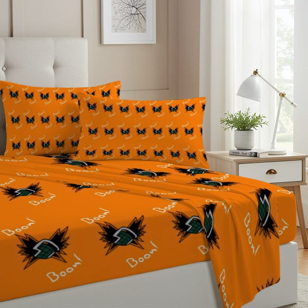 ZapMerch Twin Size Hero Academy Fitted Sheet Japanese Anime Bed Flat Sheets Bedding Set Deep Pockets Up To 16" Bedroom Decor With 1 Pillow Sham SC00444-009