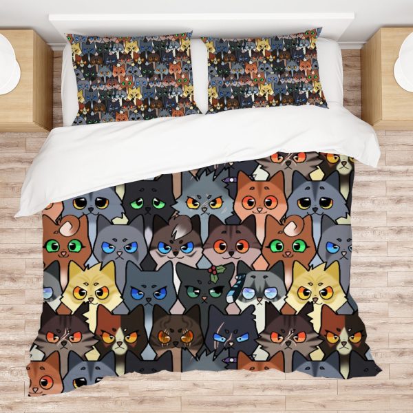 ZapMerch Feline Heroes Comforter Set Forest Warriors Bed Bedding Sets Bedroom Decor SC00447-005