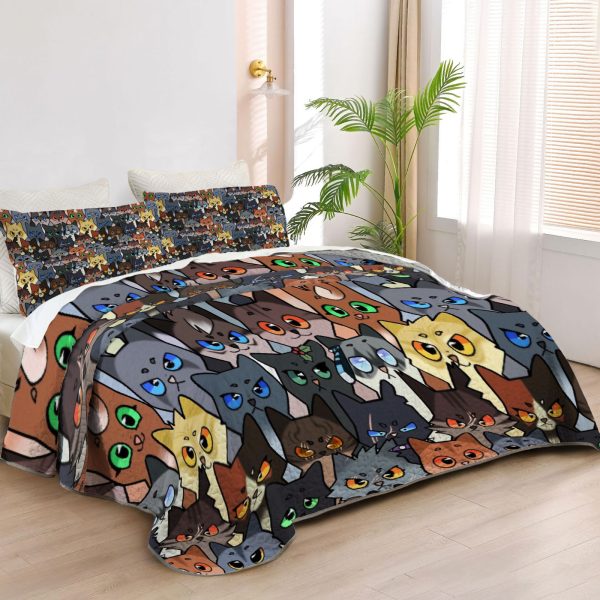 ZapMerch Feline Heroes Quilt Bedspreads Forest Warriors Bed Set Bedding Coverlet Fabric Washable SC00447-007