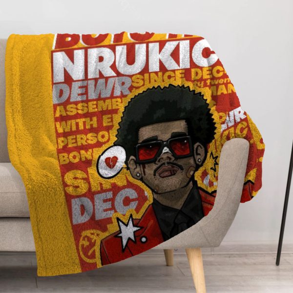 ZapMerch Music Artist Blanket R&B And Pop Throw Blankets Couch Bed Living Room Decor Soft Durable Washable 57" X 50" SC00449-004