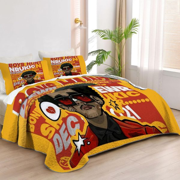 ZapMerch Music Artist Quilt Bedspreads R&B And Pop Bed Set Bedding Coverlet Fabric Washable SC00449-007
