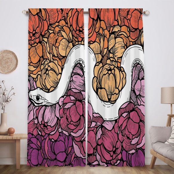 ZapMerch Lesbian Window Curtains Lesbian Drapes Bedroom Home Room Decor Durable Fabric Machine Washable 82" X 84" SC00453-013