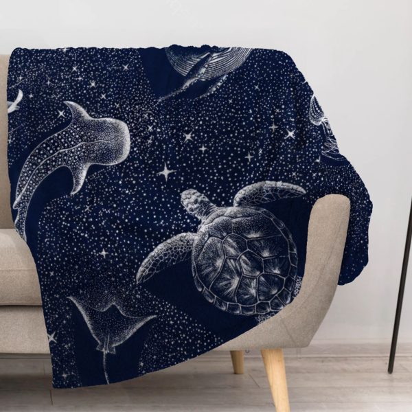 ZapMerch Shark Blanket Shark Throw Blankets Couch Bed Living Room Decor Soft Durable Washable 57" X 50" SC00458-004
