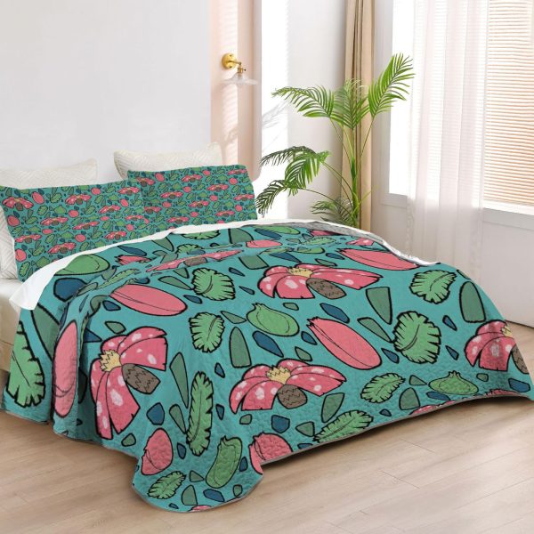 ZapMerch Monster Friends Quilt Bedspreads Anime Bed Set Bedding Coverlet Fabric Washable SC00461-007