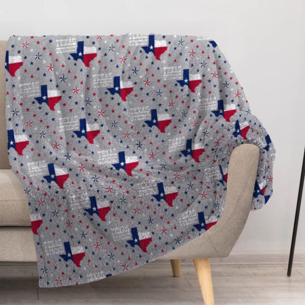 ZapMerch Houston Gridiron Warriors Blanket American Football Throw Blankets Couch Bed Living Room Decor Soft Durable Washable 57" X 50" SC00464-004