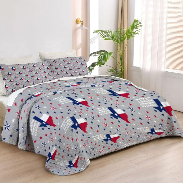 ZapMerch Houston Gridiron Warriors Quilt Bedspreads American Football Bed Set Bedding Coverlet Fabric Washable SC00464-007