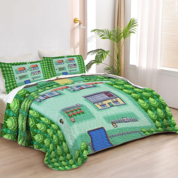 ZapMerch Monster Friends Quilt Bedspreads Anime Bed Set Bedding Coverlet Fabric Washable SC00465-007