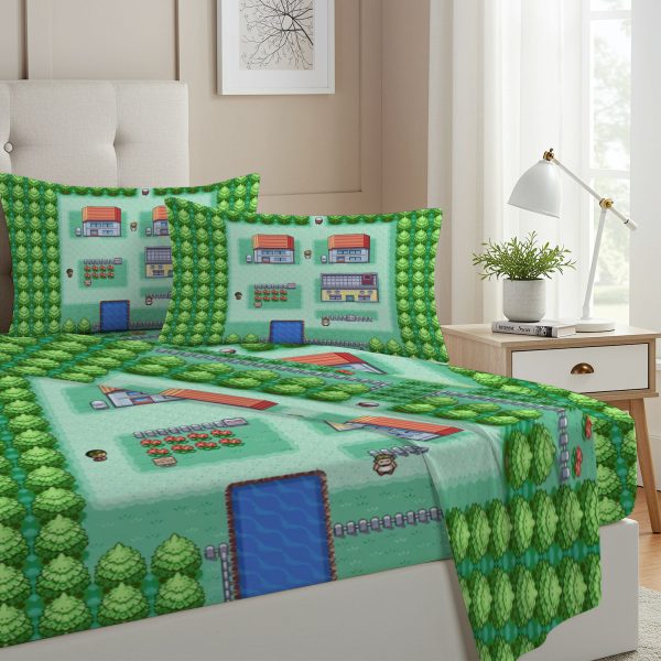 ZapMerch Twin Size Monster Friends Fitted Sheet Anime Bed Flat Sheets Bedding Set Deep Pockets Up To 16" Bedroom Decor With 1 Pillow Sham SC00465-009