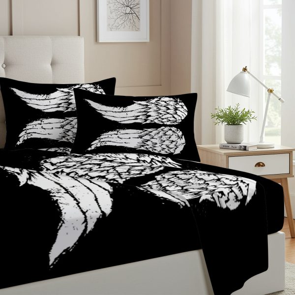 ZapMerch Twin Size Survival Saga Fitted Sheet Tv Series Bed Flat Sheets Bedding Set Deep Pockets Up To 16" Bedroom Decor With 1 Pillow Sham SC00468-009