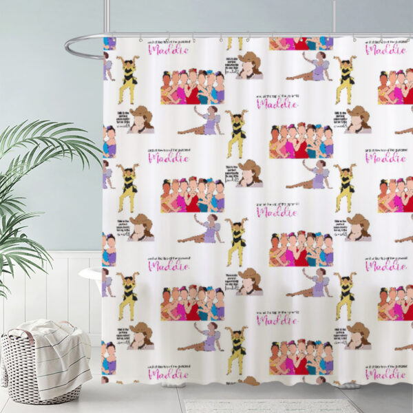 ZapMerch Pastel Text Art Shower Curtain Emotional Quote Design Bathroom Decor Waterproof Fabric Durable Easy Care Washable 72"X72"(Hooks Not Included)